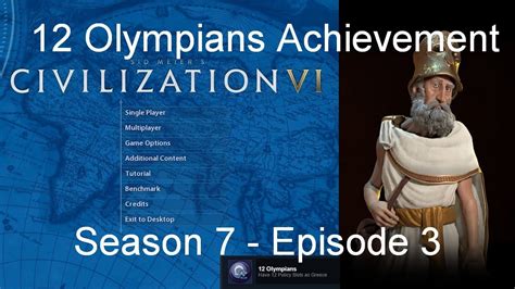 Twelve Olympians achievement in Civ 6.